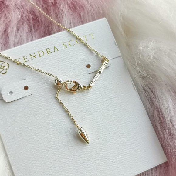 Kendra Scott Elisa Gold Frame Pendant Necklace - Picture 3 of 3